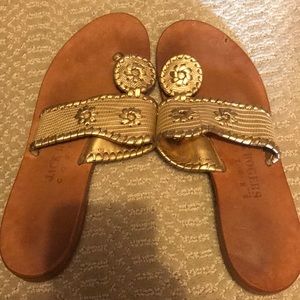 Gold sandals, rarely used